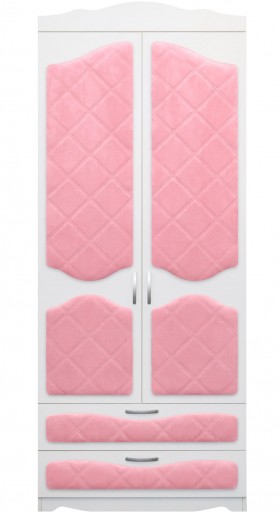 Шкаф 2-х створчатый с ящиками серии Иллюзия 36 Светло-розовый в Красном Яре - krasnyj-yar.katalogmebeli.com | фото 1