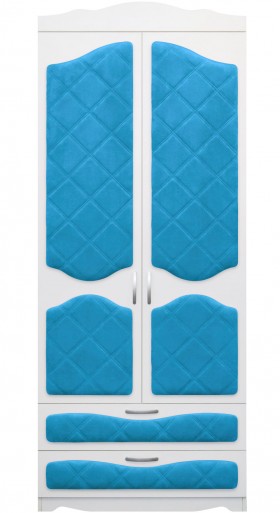 Шкаф 2-х створчатый с ящиками серии Иллюзия 84 Ярко-голубой в Красном Яре - krasnyj-yar.katalogmebeli.com | фото