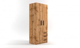 Шкаф 2-х створчатый с ящиками Шервуд (Дуб Вотан) в Красном Яре - krasnyj-yar.katalogmebeli.com | фото