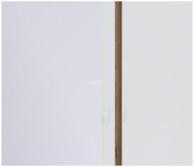 Веста СБ-2258 Шкаф 3х дверный с зеркалом Дуб Бунратти/Белый глянец в Красном Яре - krasnyj-yar.katalogmebeli.com | фото 2
