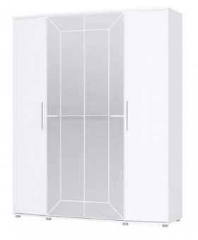 Шкаф 4х дверный Амели 1805 Белый в Красном Яре - krasnyj-yar.katalogmebeli.com | фото