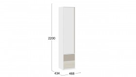 Шкаф для белья комбинированный «Сканди» Дуб Гарден/Белый/Глиняный серый в Красном Яре - krasnyj-yar.katalogmebeli.com | фото 3