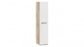 Шкаф для белья с 1-ой дверью «Фьюжн» Дуб Делано/Белый глянец в Красном Яре - krasnyj-yar.katalogmebeli.com | фото