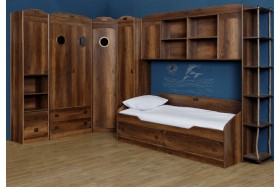 Шкаф комбинированный для одежды «Навигатор» (Дуб Каньон) в Красном Яре - krasnyj-yar.katalogmebeli.com | фото 3