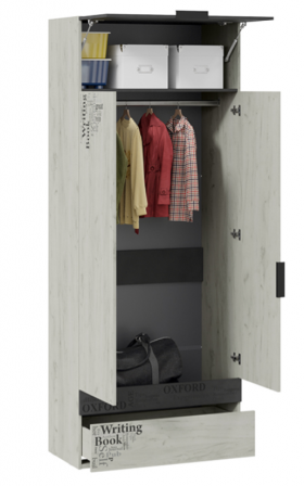 Шкаф комбинированный для одежды «Оксфорд-2» в Красном Яре - krasnyj-yar.katalogmebeli.com | фото 2