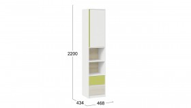 Шкаф комбинированный «Сканди» Дуб Гарден/Белый/Зеленый в Красном Яре - krasnyj-yar.katalogmebeli.com | фото 4