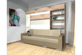 Шкаф-кровать с диваном Каролина в Красном Яре - krasnyj-yar.katalogmebeli.com | фото 4