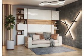 Шкаф-кровать с диваном Дина в Красном Яре - krasnyj-yar.katalogmebeli.com | фото 1