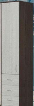 Шкаф-пенал №2 (закрытый) Бодего темный/Винтерберг в Красном Яре - krasnyj-yar.katalogmebeli.com | фото 1