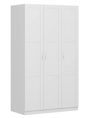 Шкаф трехдверный Пегас сборный белый в Красном Яре - krasnyj-yar.katalogmebeli.com | фото