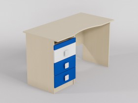 Стол (столешница с выемкой) Скай люкс (Синий/Белый/корпус Клен) в Красном Яре - krasnyj-yar.katalogmebeli.com | фото