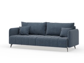 Валериан диван трёхместный прямой Синий, ткань RICO FLEX 101 в Красном Яре - krasnyj-yar.katalogmebeli.com | фото 1