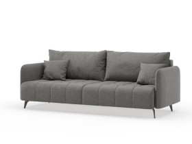 Валериан диван трёхместный прямой Стальной, ткань RICO FLEX 9292 в Красном Яре - krasnyj-yar.katalogmebeli.com | фото