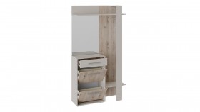 Шкаф для одежды «Нуар» тип 1 Фон серый/Дуб сонома в Красном Яре - krasnyj-yar.katalogmebeli.com | фото 3