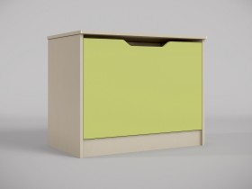 Ящик для игрушек Эппл (Зеленый/корпус Клен) в Красном Яре - krasnyj-yar.katalogmebeli.com | фото