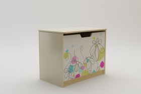 Ящик для игрушек Флёр (Белый/корпус Клен) в Красном Яре - krasnyj-yar.katalogmebeli.com | фото