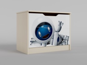 Ящик для игрушек Санни (Белый/корпус Клен) в Красном Яре - krasnyj-yar.katalogmebeli.com | фото