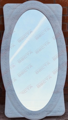 Зеркало Овальное МДФ Белый в Красном Яре - krasnyj-yar.katalogmebeli.com | фото
